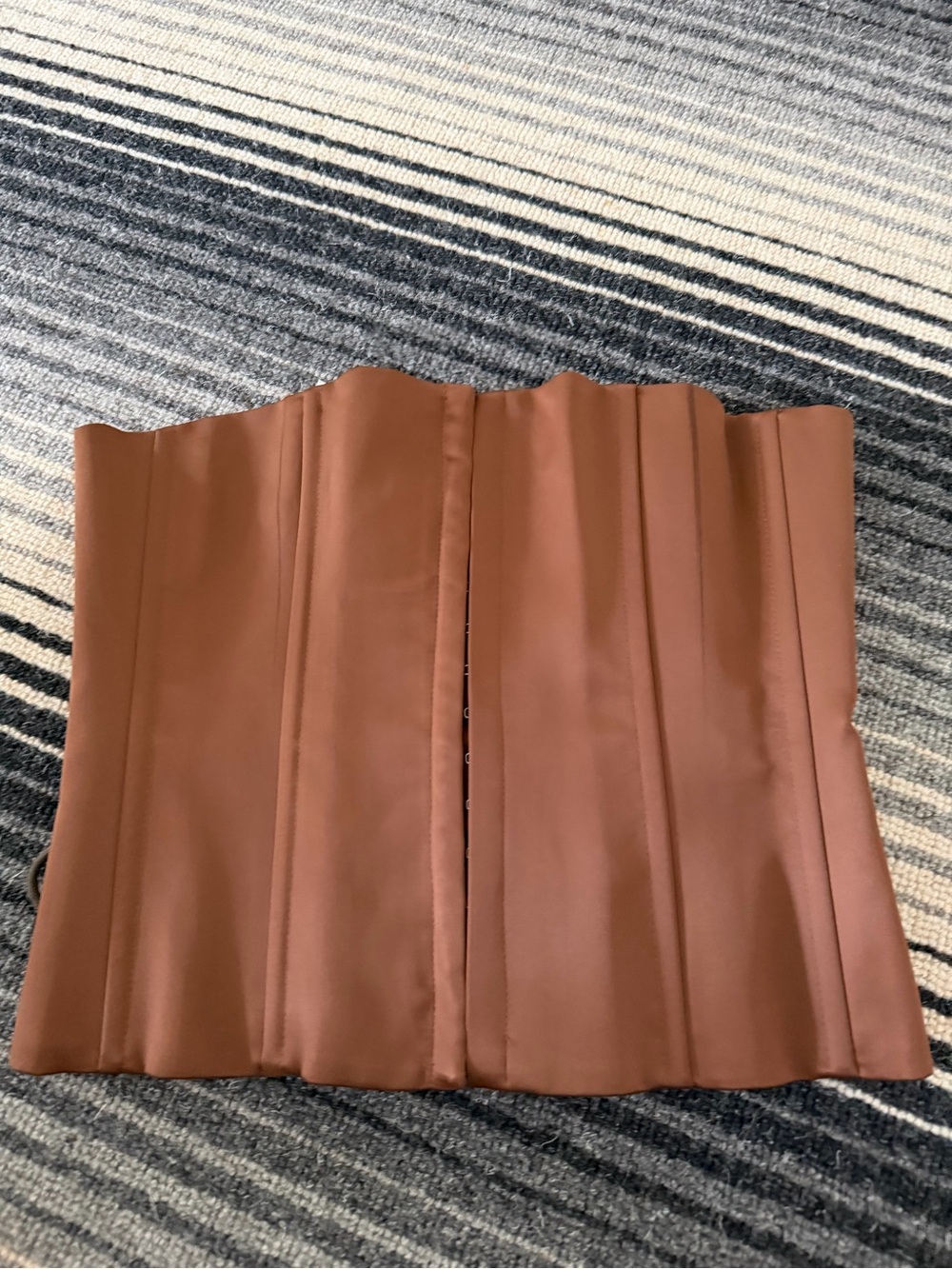 Danielle Guizio Brown Structured Corset Top